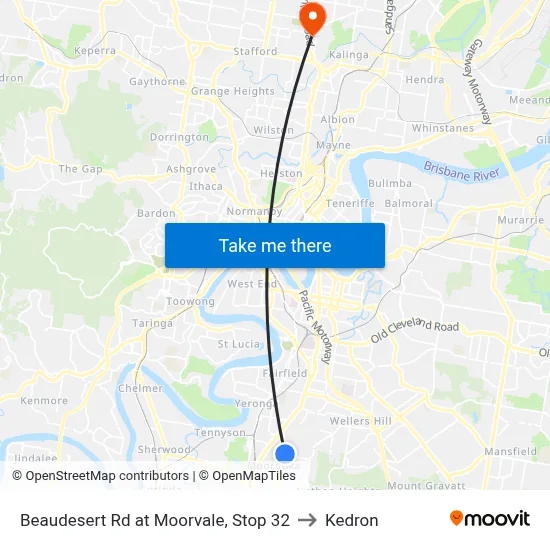Beaudesert Rd at Moorvale, Stop 32 to Kedron map
