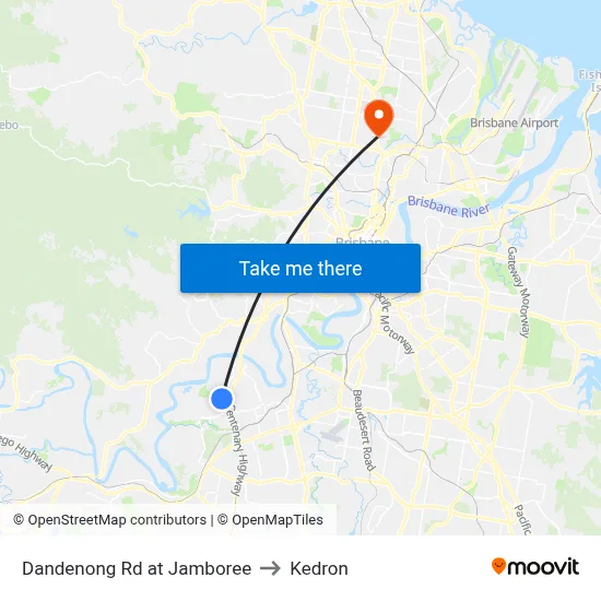 Dandenong Rd at Jamboree to Kedron map
