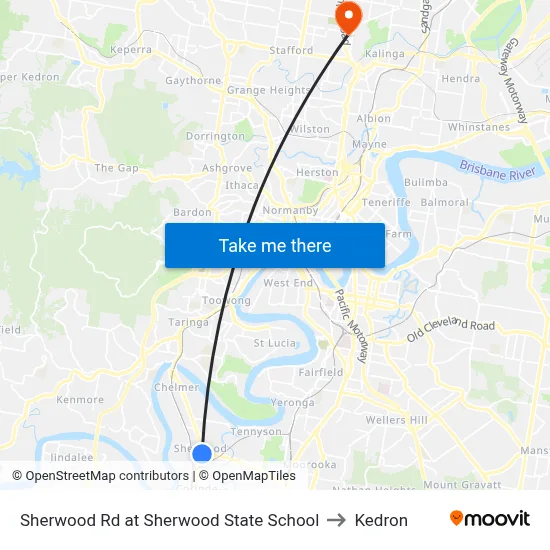 Sherwood Rd at Sherwood State School to Kedron map