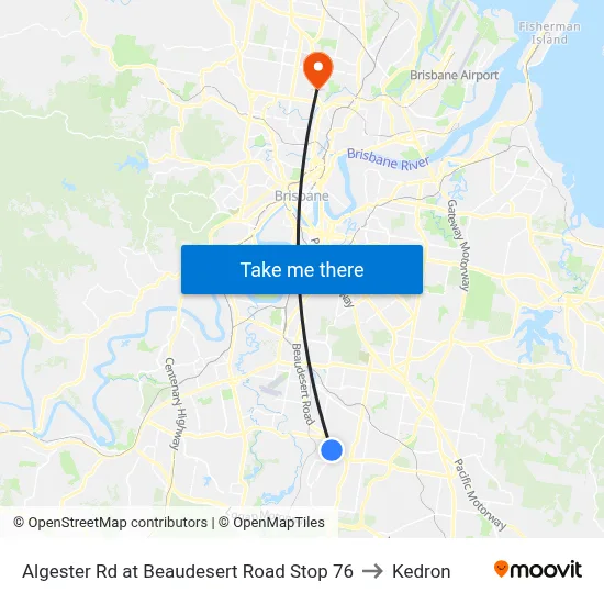 Algester Rd at Beaudesert Road Stop 76 to Kedron map
