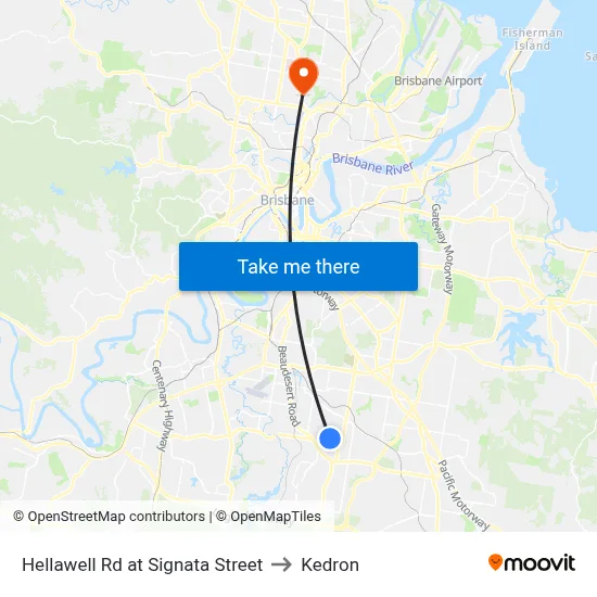 Hellawell Rd at Signata Street to Kedron map