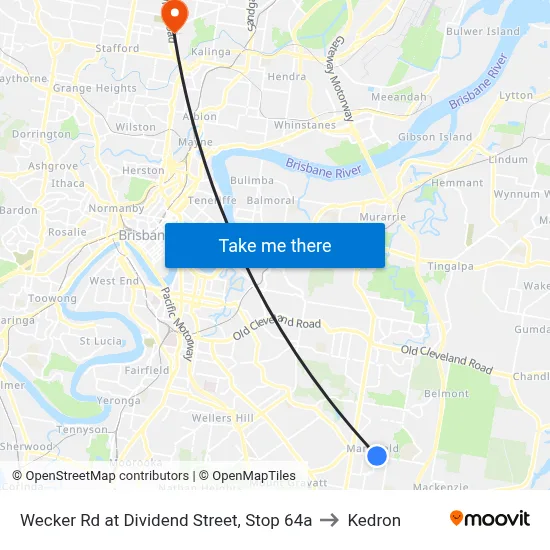 Wecker Rd at Dividend Street, Stop 64a to Kedron map