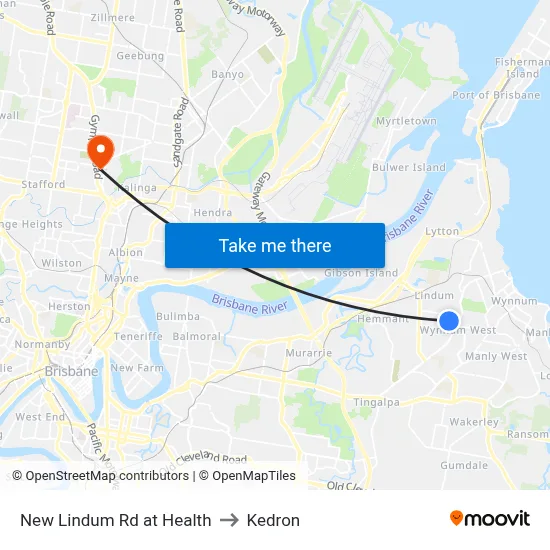 New Lindum Rd at Health to Kedron map