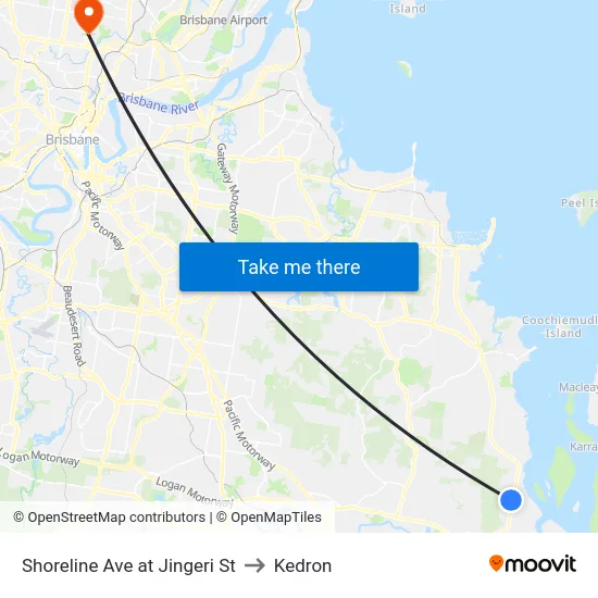Shoreline Ave at Jingeri St to Kedron map