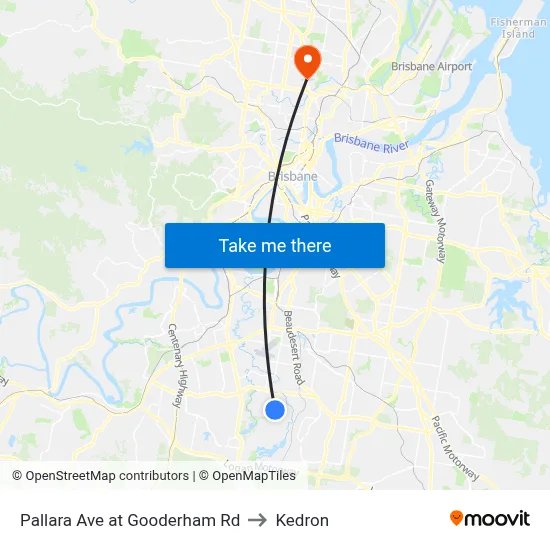 Pallara Ave at Gooderham Rd to Kedron map