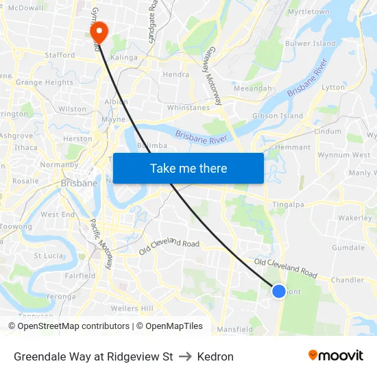 Greendale Way at Ridgeview St to Kedron map