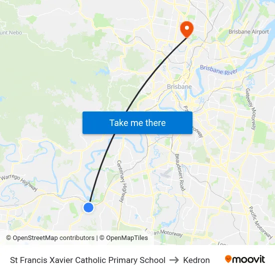 St Francis Xavier Catholic Primary School to Kedron map