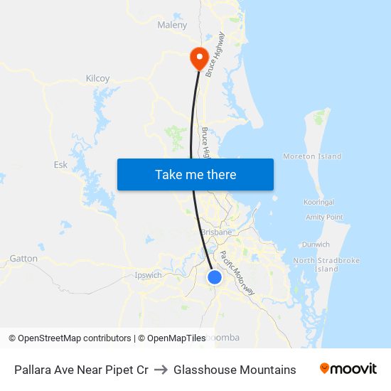 Pallara Ave Near Pipet Cr to Glasshouse Mountains map