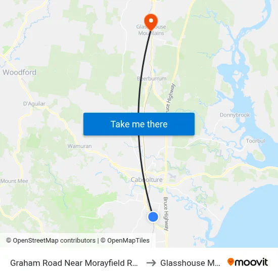 Graham Road Near Morayfield Road Hail 'N' Ride to Glasshouse Mountains map