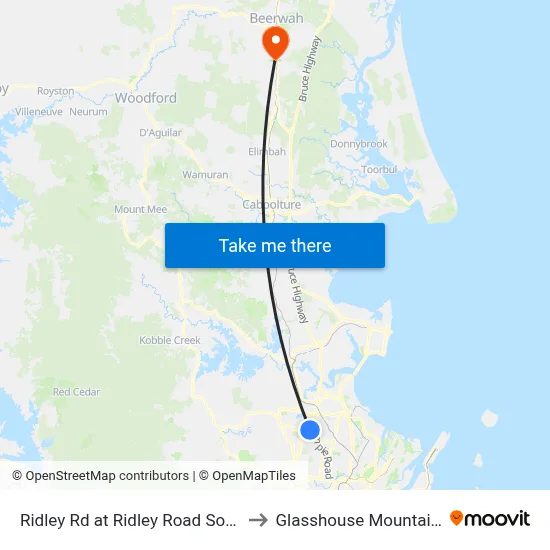 Ridley Rd at Ridley Road South to Glasshouse Mountains map