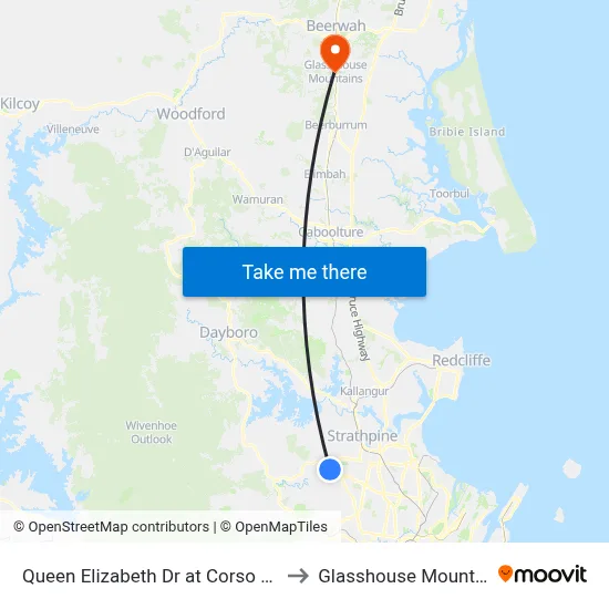 Queen Elizabeth Dr at Corso Street to Glasshouse Mountains map