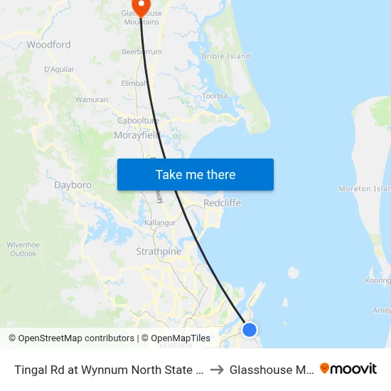 Tingal Rd at Wynnum North State School, Stop 10/5 to Glasshouse Mountains map