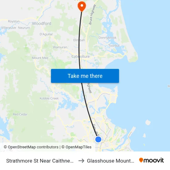 Strathmore St Near Caithness St to Glasshouse Mountains map