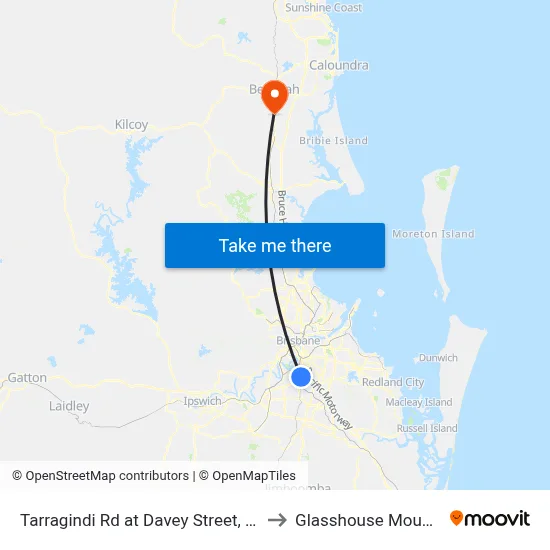 Tarragindi Rd at Davey Street, Stop 40 to Glasshouse Mountains map