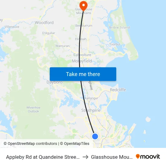 Appleby Rd at Quandeine Street, Stop 34 to Glasshouse Mountains map