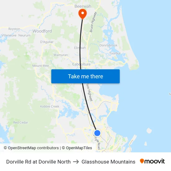 Dorville Rd at Dorville North to Glasshouse Mountains map