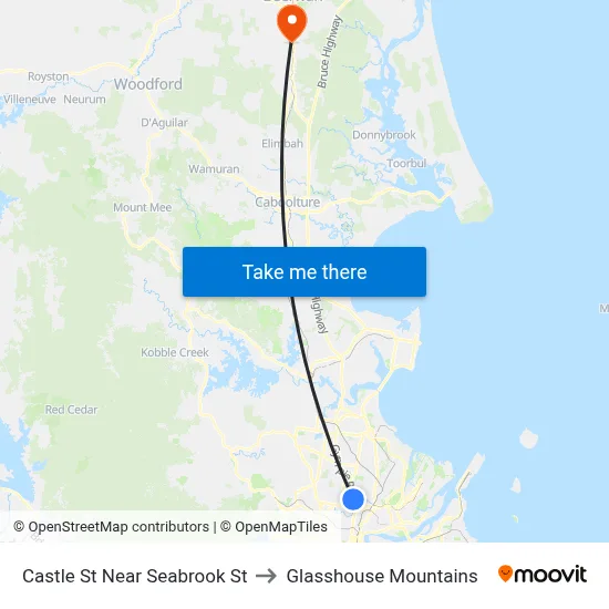Castle St Near Seabrook St to Glasshouse Mountains map