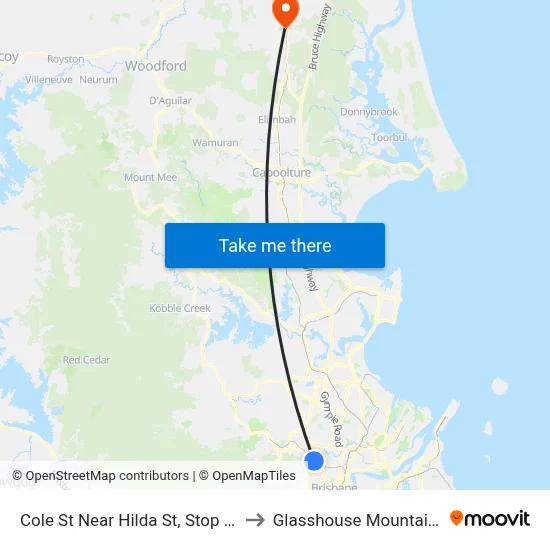 Cole St Near Hilda St, Stop 27 to Glasshouse Mountains map