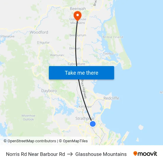 Norris Rd Near Barbour Rd to Glasshouse Mountains map
