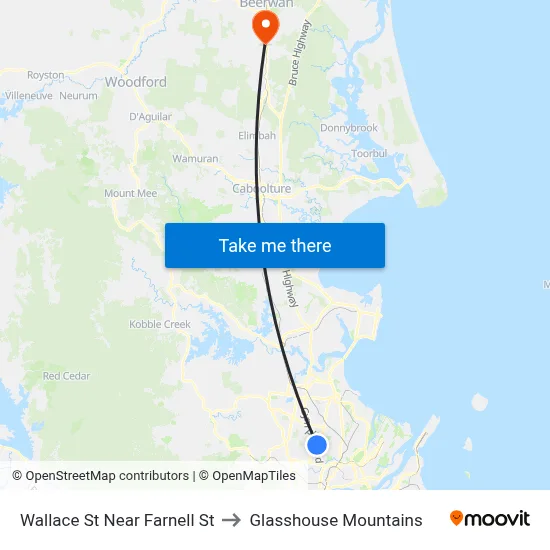Wallace St Near Farnell St to Glasshouse Mountains map