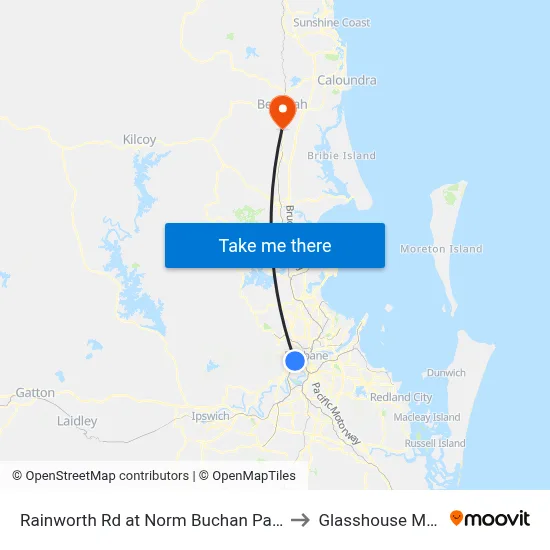 Rainworth Rd at Norm Buchan Park East, Stop 12 to Glasshouse Mountains map