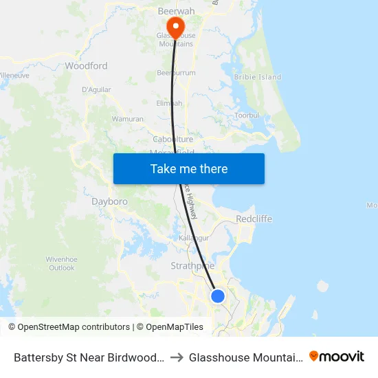 Battersby St Near Birdwood St to Glasshouse Mountains map
