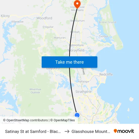 Satinay St at Samford - Blackbutt to Glasshouse Mountains map