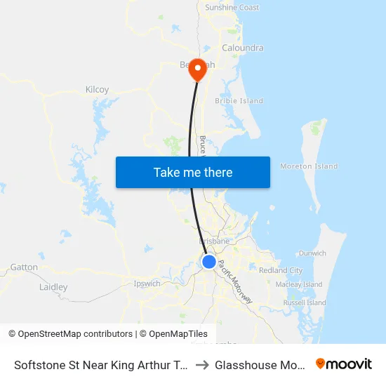 Softstone St Near King Arthur Tce, Stop 38 to Glasshouse Mountains map