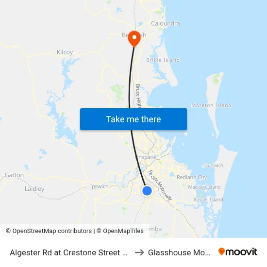 Algester Rd at Crestone Street Stop 90/89 to Glasshouse Mountains map