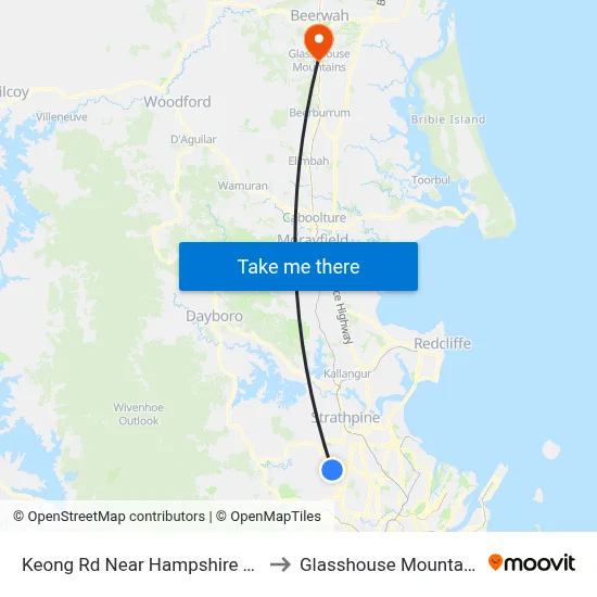 Keong Rd Near Hampshire Tce to Glasshouse Mountains map