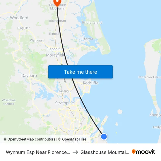 Wynnum Esp Near Florence St to Glasshouse Mountains map