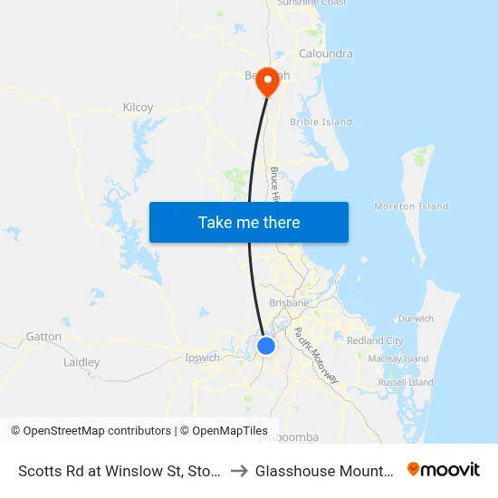 Scotts Rd at Winslow St, Stop 66 to Glasshouse Mountains map