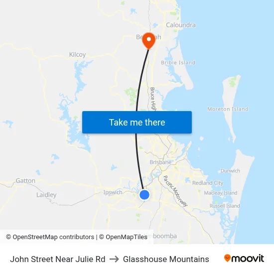 John Street Near Julie Rd to Glasshouse Mountains map