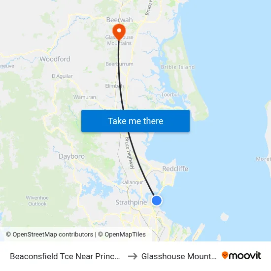 Beaconsfield Tce Near Princess St to Glasshouse Mountains map