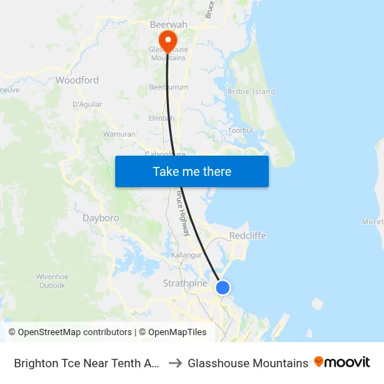 Brighton Tce Near Tenth Ave to Glasshouse Mountains map
