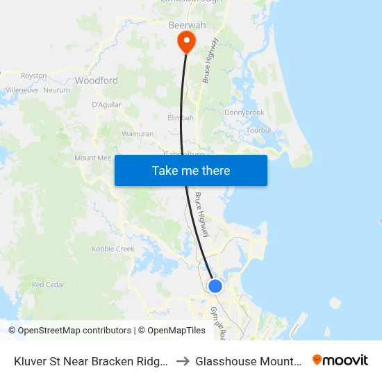 Kluver St Near Bracken Ridge Rd to Glasshouse Mountains map