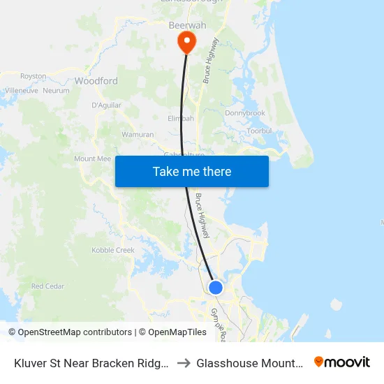 Kluver St Near Bracken Ridge Rd to Glasshouse Mountains map