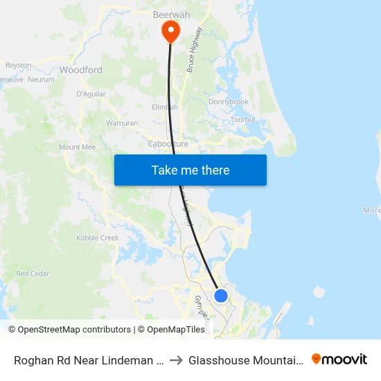 Roghan Rd Near Lindeman St to Glasshouse Mountains map