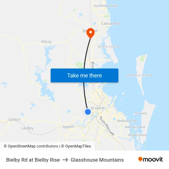 Bielby Rd at Bielby Rise to Glasshouse Mountains map