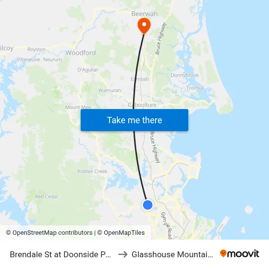 Brendale St at Doonside Pde to Glasshouse Mountains map