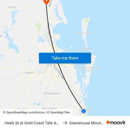 Heeb St at Gold Coast Tafe Ashmore to Glasshouse Mountains map