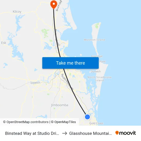 Binstead Way at Studio Drive to Glasshouse Mountains map