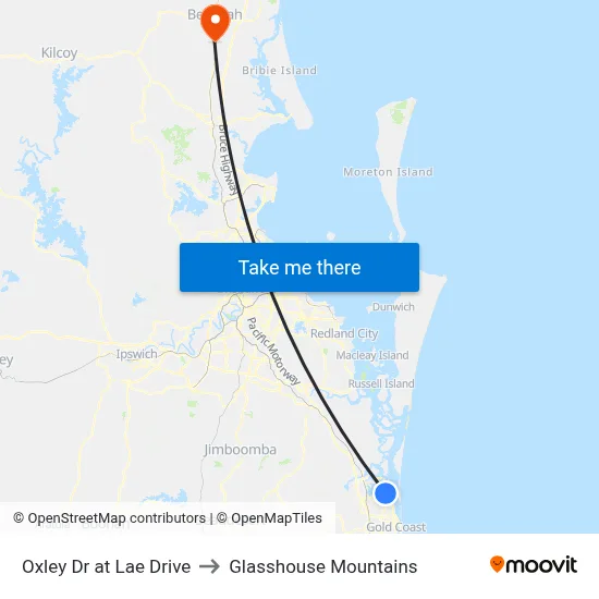 Oxley Dr at Lae Drive to Glasshouse Mountains map