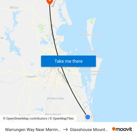 Warrungen Way Near Merrina Dr to Glasshouse Mountains map