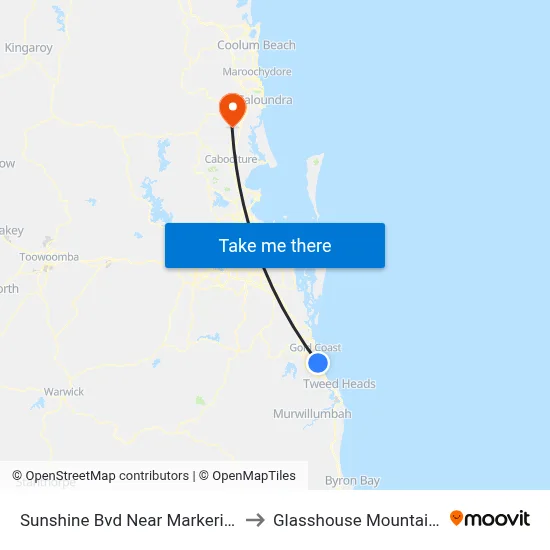 Sunshine Bvd Near Markeri St to Glasshouse Mountains map