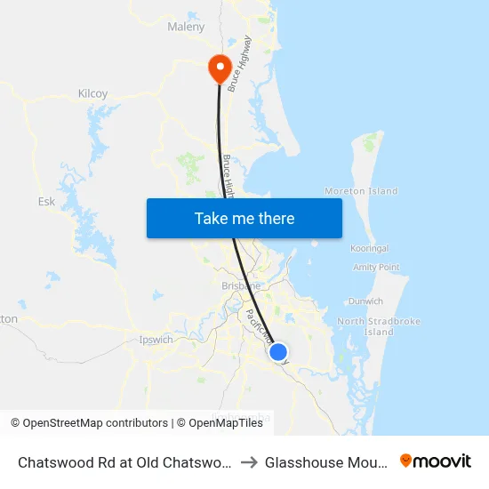 Chatswood Rd at Old Chatswood Road to Glasshouse Mountains map