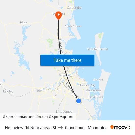 Holmview Rd Near Jarvis St to Glasshouse Mountains map