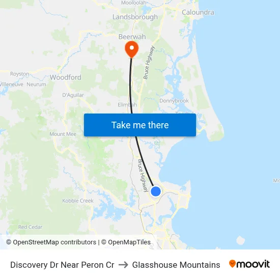 Discovery Dr Near Peron Cr to Glasshouse Mountains map