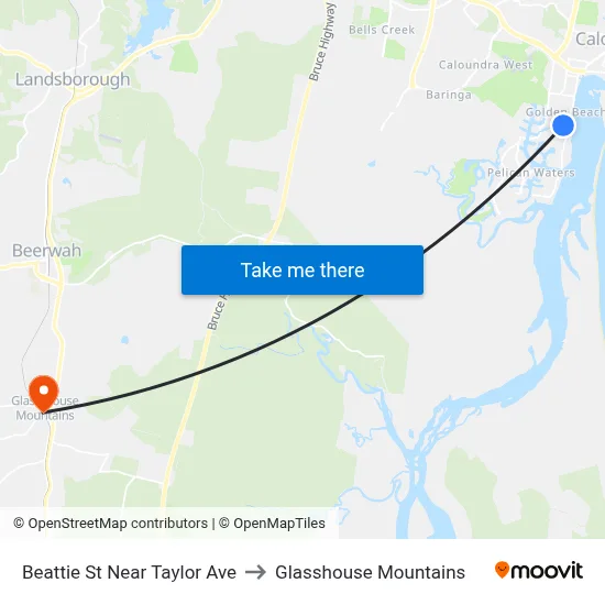Beattie St Near Taylor Ave to Glasshouse Mountains map
