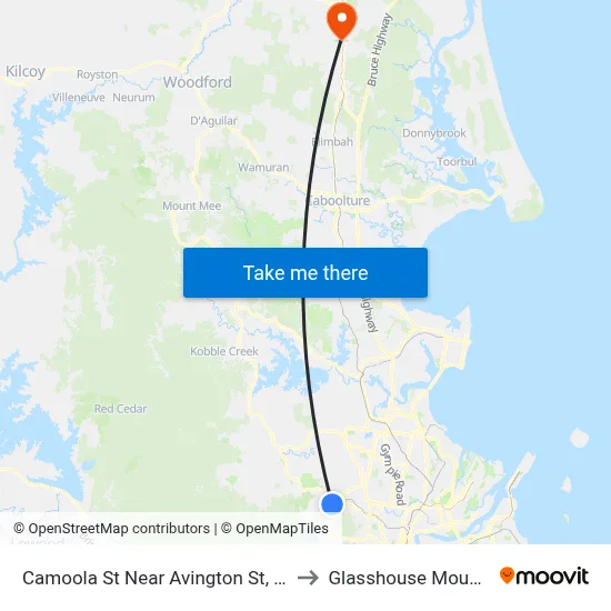 Camoola St Near Avington St, Stop 37 to Glasshouse Mountains map